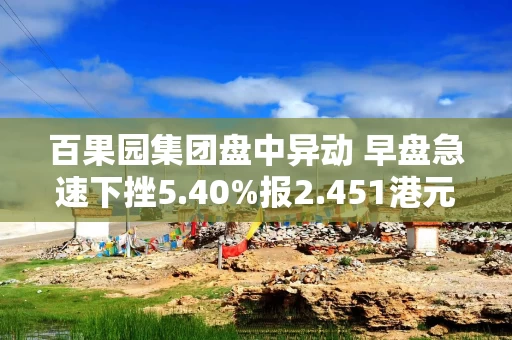 百果园集团盘中异动 早盘急速下挫5.40%报2.451港元