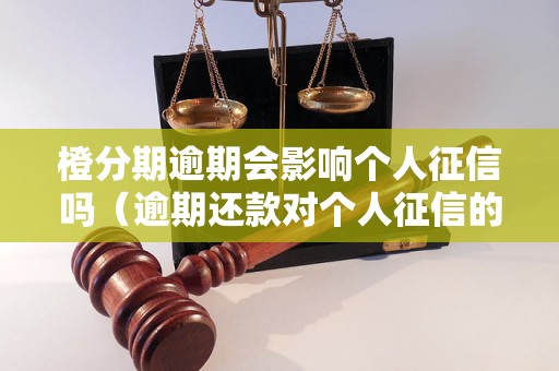 橙分期逾期会影响个人征信吗（逾期还款对征信的影响）