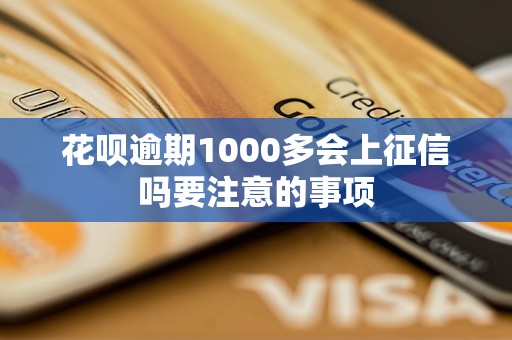 花呗逾期1000多会上征信吗要注意的事项