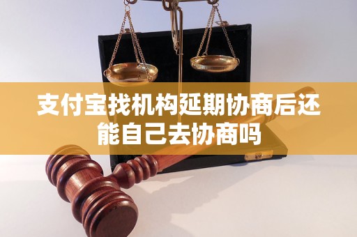 支付宝找机构延期协商后还能自己去协商吗