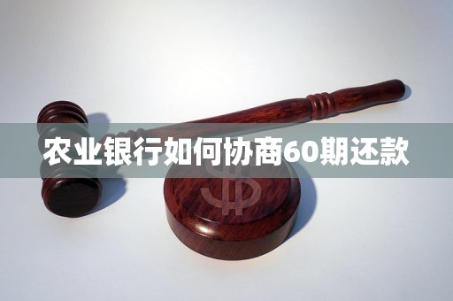 农业银行如何协商60期还款