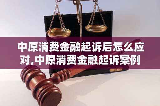 中原消费金融起诉后怎么应对,中原消费金融起诉案例分析