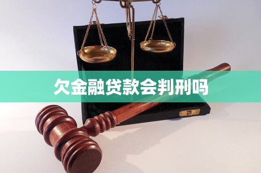 欠金融贷款会判刑吗