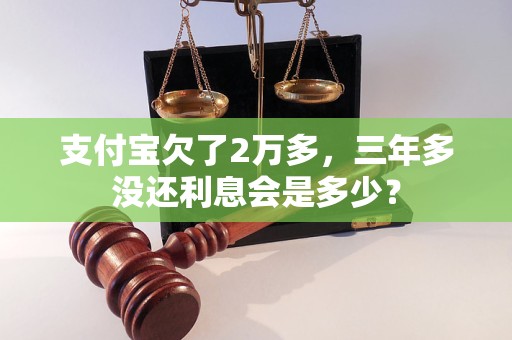 支付宝欠了2万多，三年多没还利息会是多少？