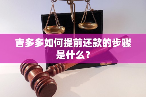 吉多多如何提前还款的步骤是什么？