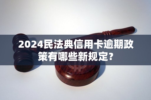 2024民法典信用卡逾期政策有哪些新规定？