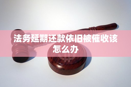 法务延期还款依旧被催收该怎么办