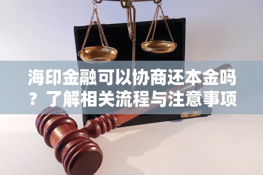 海印金融可以协商还本金吗？了解相关流程与注意事项