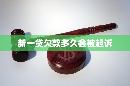 新一贷欠款多久会被起诉