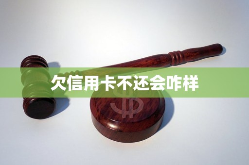 欠信用卡不还会咋样