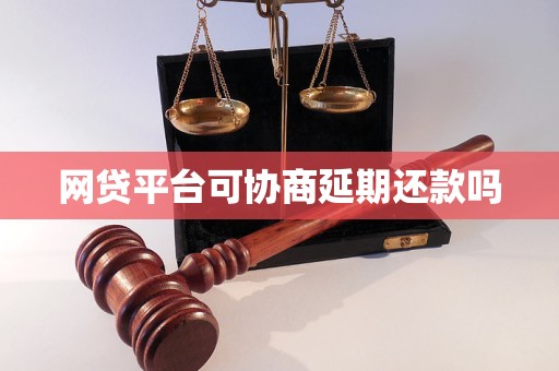 网贷平台可协商延期还款吗