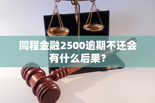 同程金融2500逾期不还会有什么后果？