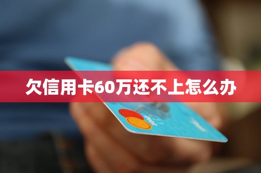 欠信用卡60万还不上怎么办