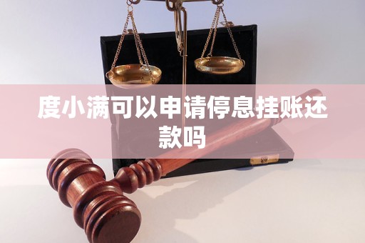 度小满可以申请停息挂账还款吗