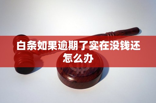 白条如果逾期了实在没钱还怎么办