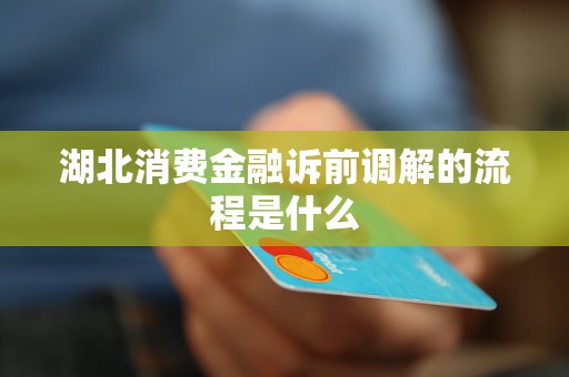 湖北消费金融诉前调解的流程是什么