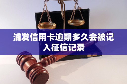 浦发信用卡逾期多久会被记入征信记录