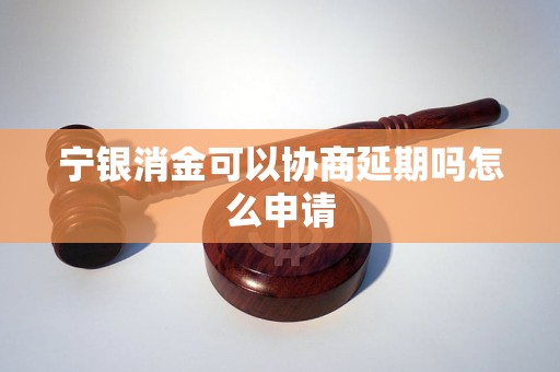 宁银消金可以协商延期吗怎么申请