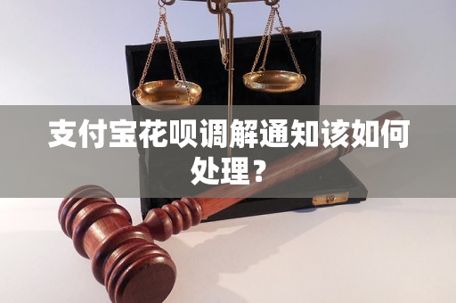 支付宝花呗调解通知该如何处理？