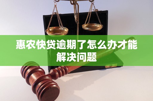 惠农快贷逾期了怎么办才能解决问题